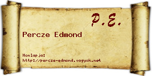 Percze Edmond névjegykártya